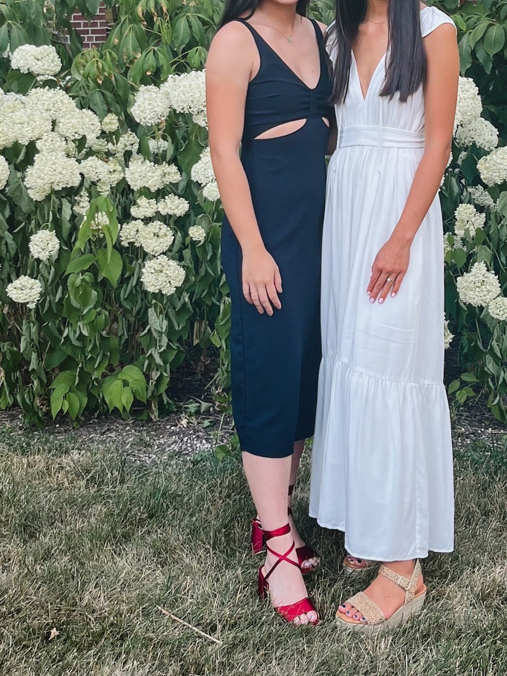 Abercrombie & Fitch Black Midi Dress with Side Cutout